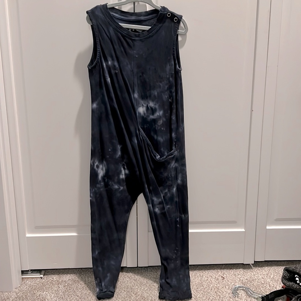 Art Class Navy Blue Wash Romper 3T